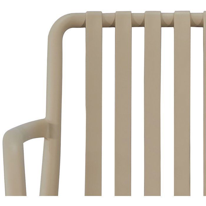 Juego de 4 sillas de jardín - SOLARIA - Apilables - Polipropileno reforzado - 55 x 58 x 81 cm - Crema