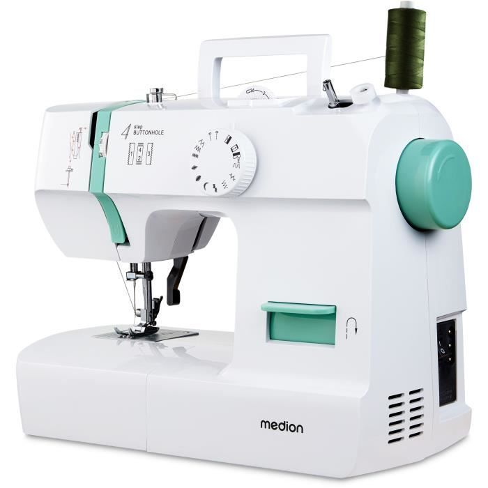 Macchina da cucire - MEDION - SM 70 - 71W - 12 punti - 700 giri/min - LED - Turchese