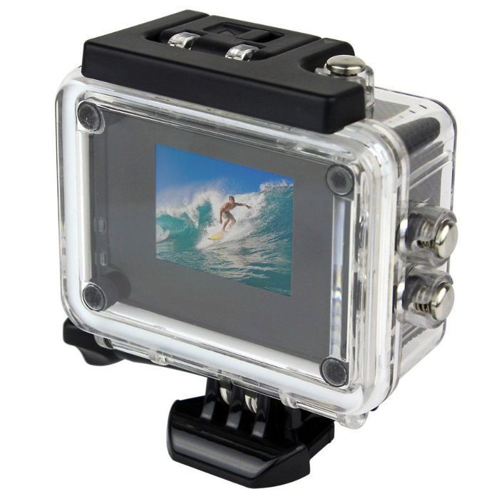 YONIS Waterproof Sports Camera (30M) Wide Angle Action Camera with 1080P HD Photo and Video - Black - 4GB