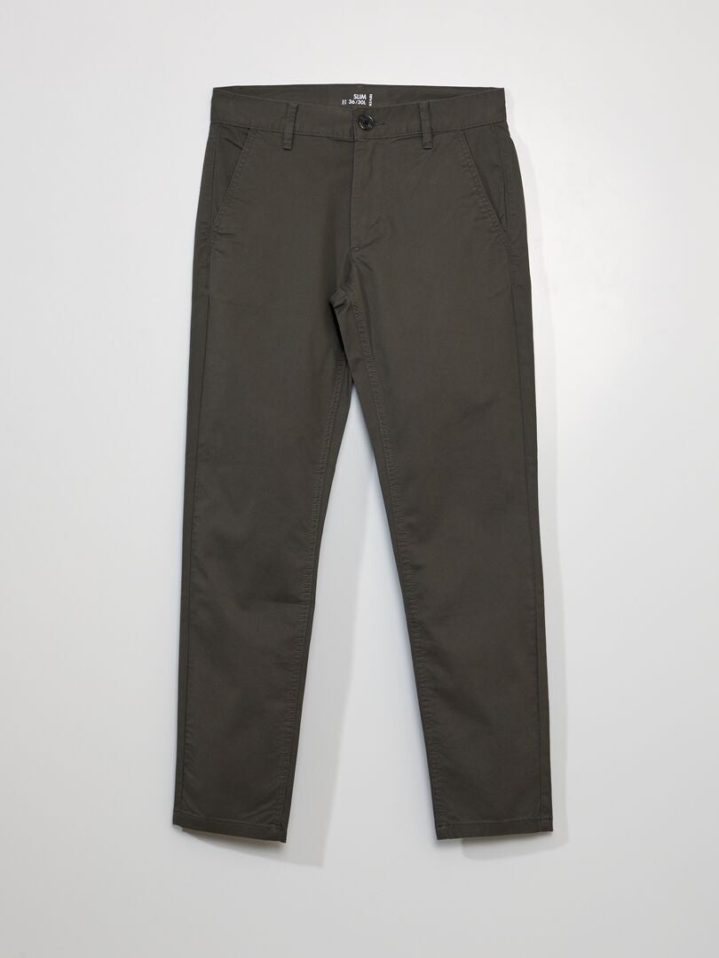 Calça Chino Slim Fit L30 - Cáqui