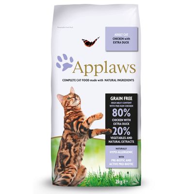 Aliment pour chats adultes Applaws au poulet et au canard