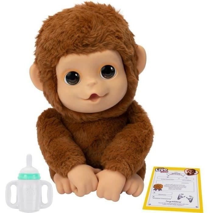 Meu Bebê Macaco - MOOSE TOYS - PEQUENOS ANIMAIS DE ESTIMAÇÃO VIVOS - Macaco interativo com acessórios