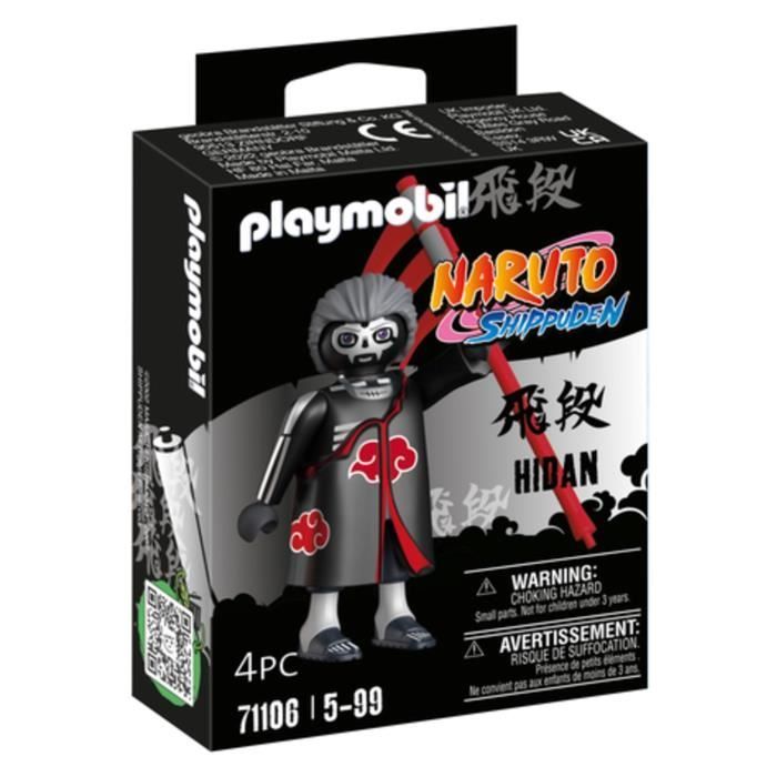 PLAYMOBIL - 71106 - Hidan - Naruto Shippuden - Personnage de manga ninja avec accessoires