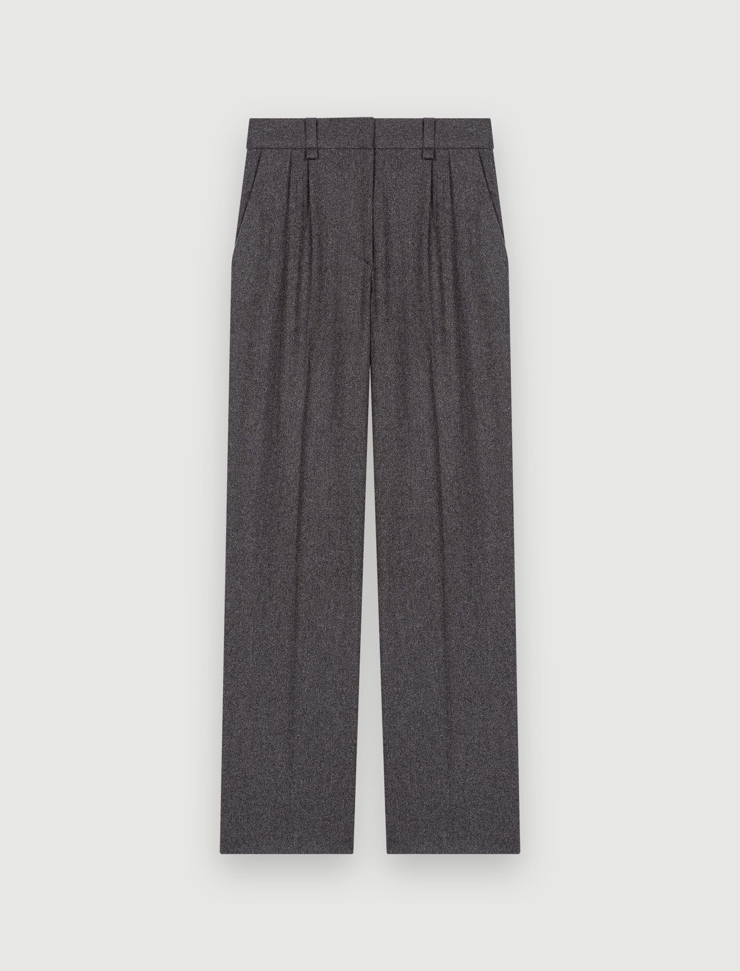 Pantaloni gri din flanel