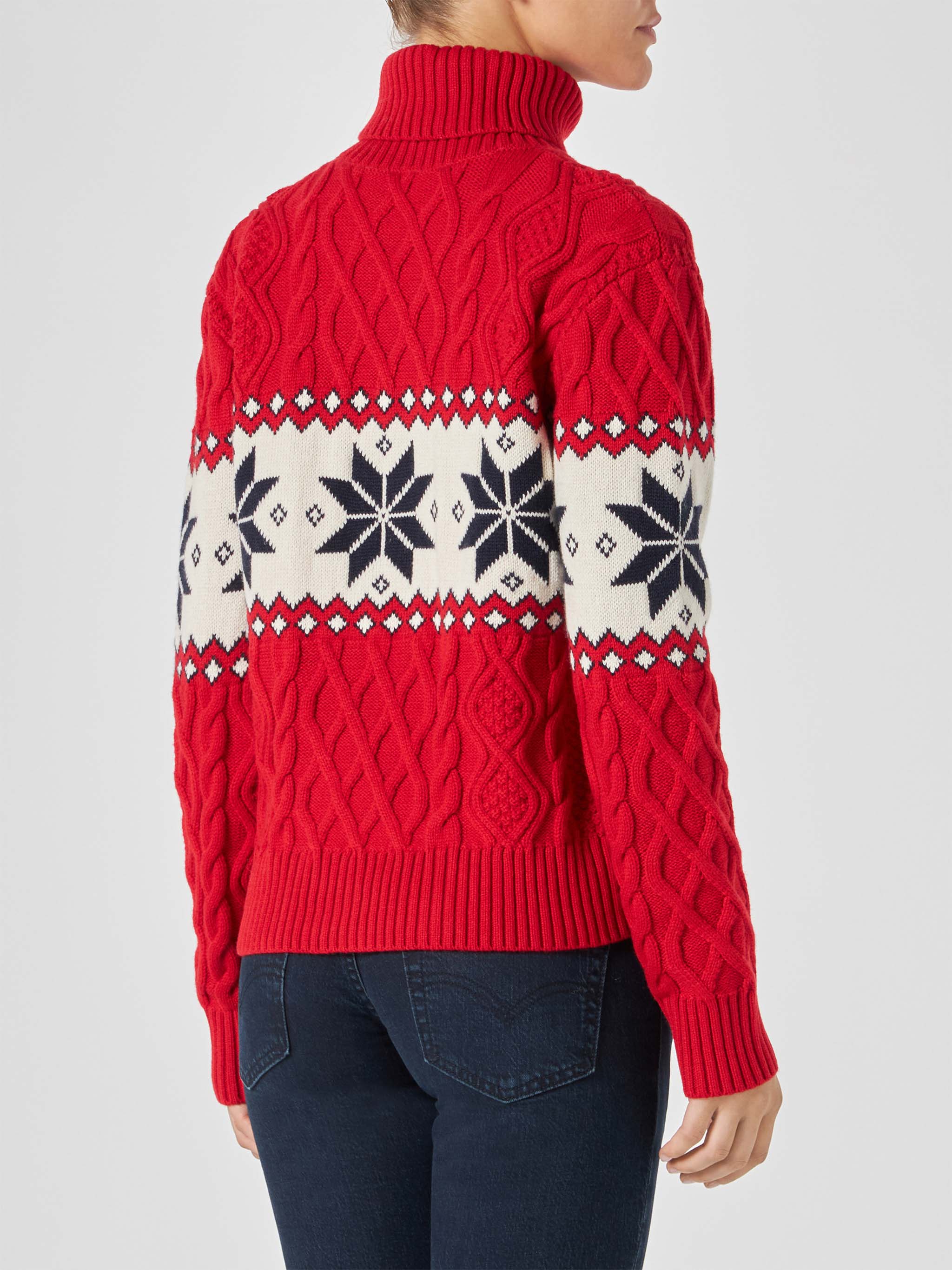 Pull à col roulé pour femme avec inscription Cortina