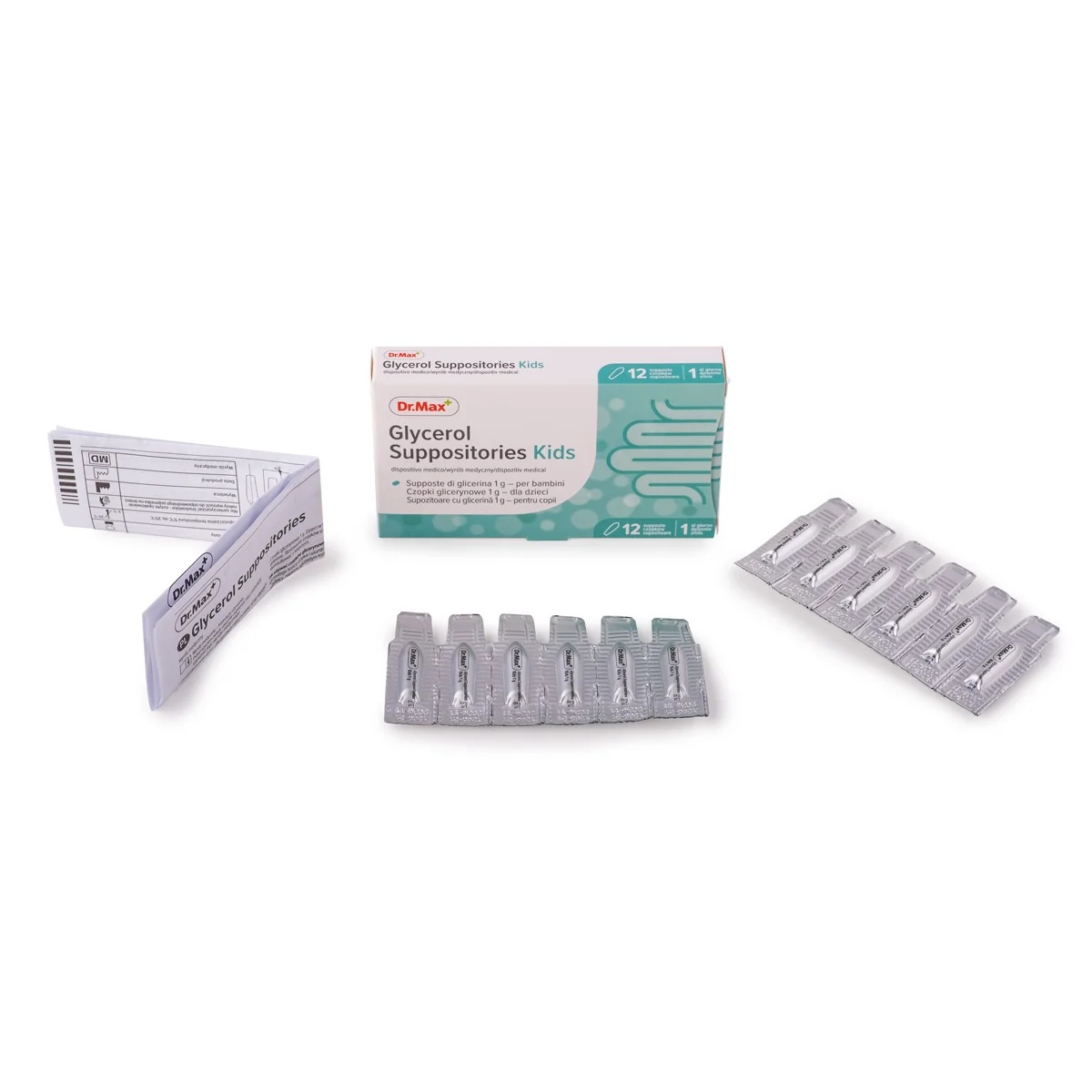 DR. MAX Dr.Max Glycerol-Zäpfchen für Kinder, 12 Zäpfchen, gelegentliche Verstopfung bei Kindern