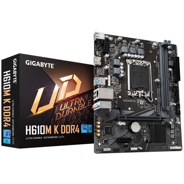 Carte mère - GIGABYTE - H610M K DDR4