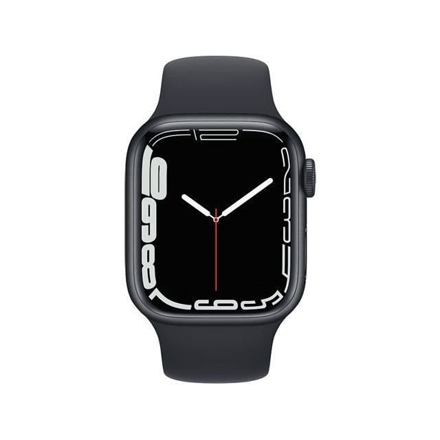Apple Watch Series 7 GPS 45 - Alluminio Midnight - Cinturino Sport Nero - Ricondizionato - Condizioni eccellenti