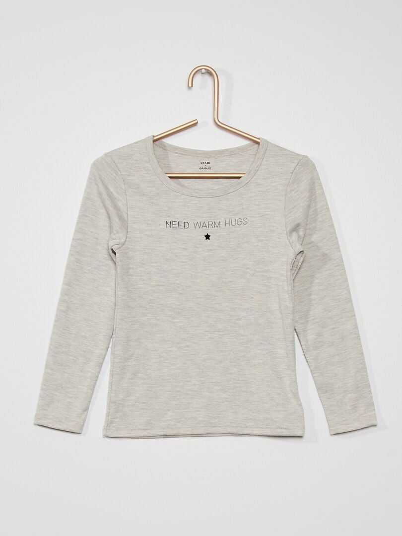 'Damart' Level 3 thermolactisch T-shirt - Grijs/Blauw