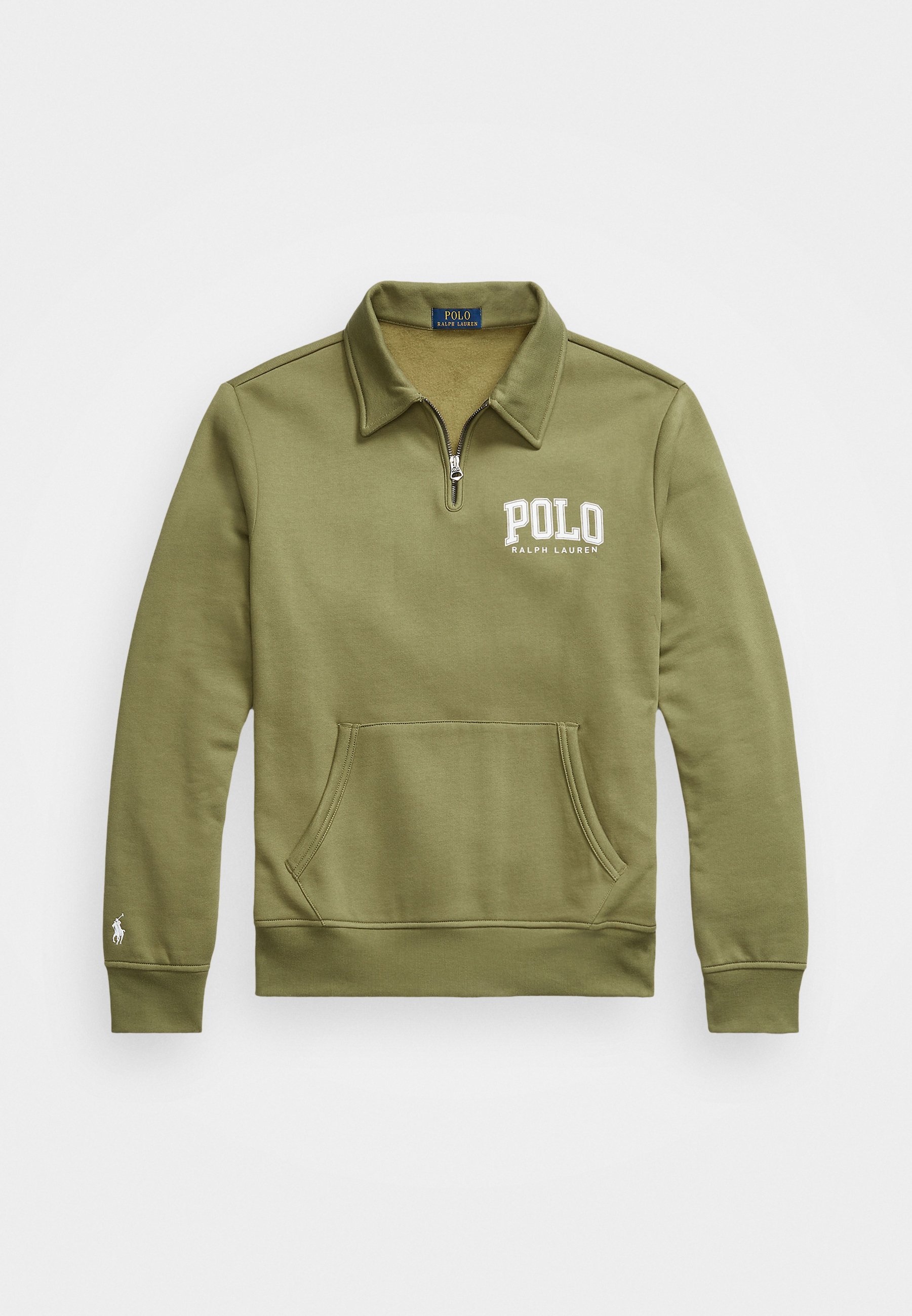 Felpa con colletto e logo Polo Ralph Lauren - Felpa - verde albero