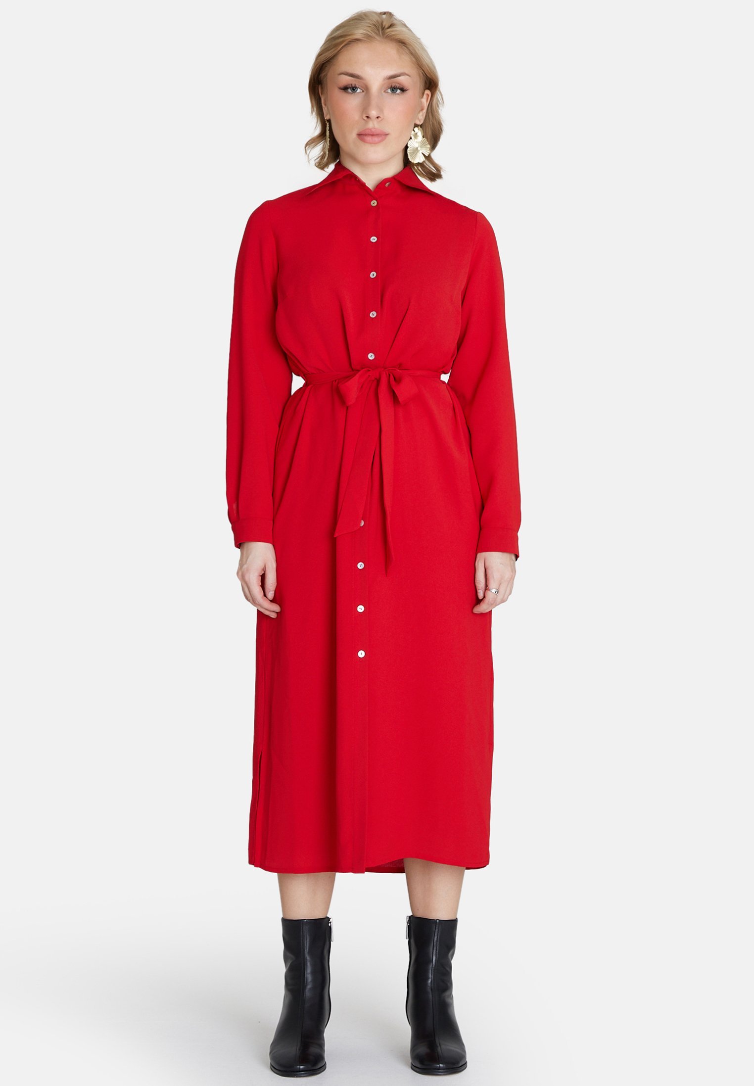 Vestido camisa Jascha Stockholm - vermelho