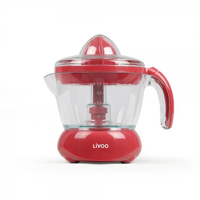 Presse-agrumes électrique Livoo DOD131RC Bol de récupération gradué de 700 ml - Jusqu'à 65 tours par minute