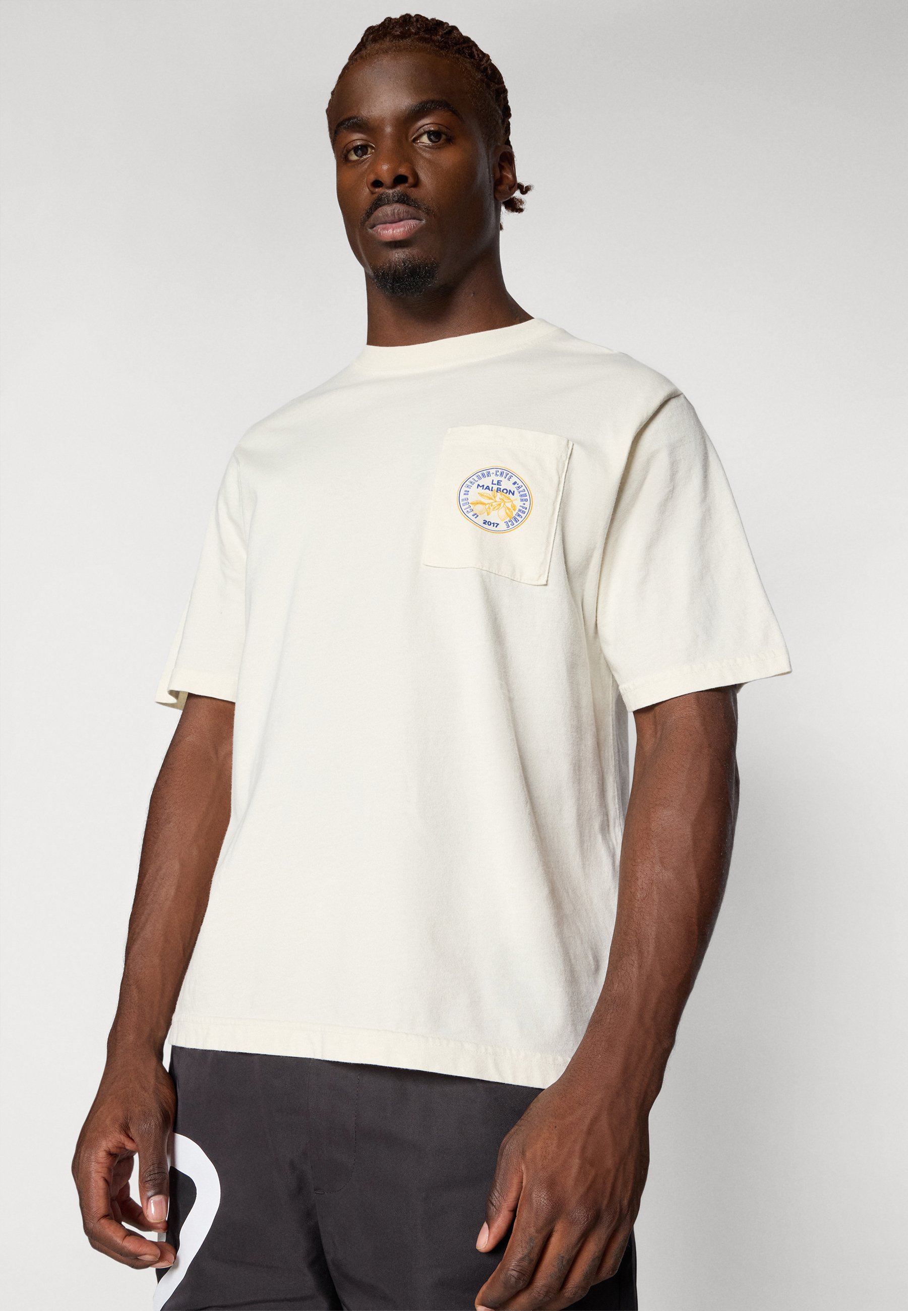 T-shirt imprimé Malbon CITRON POCKET - ivoire