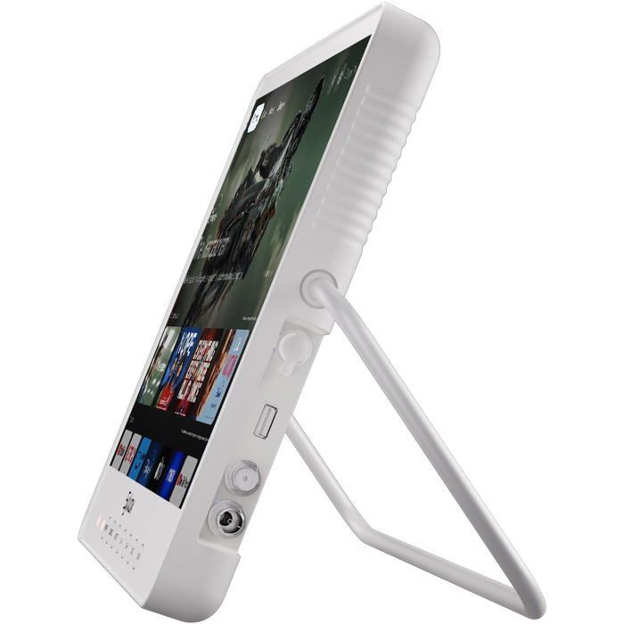Smart TV portatile SYLVOX da 15,6 pollici con Google TV, impermeabile, Full HD 1080p.