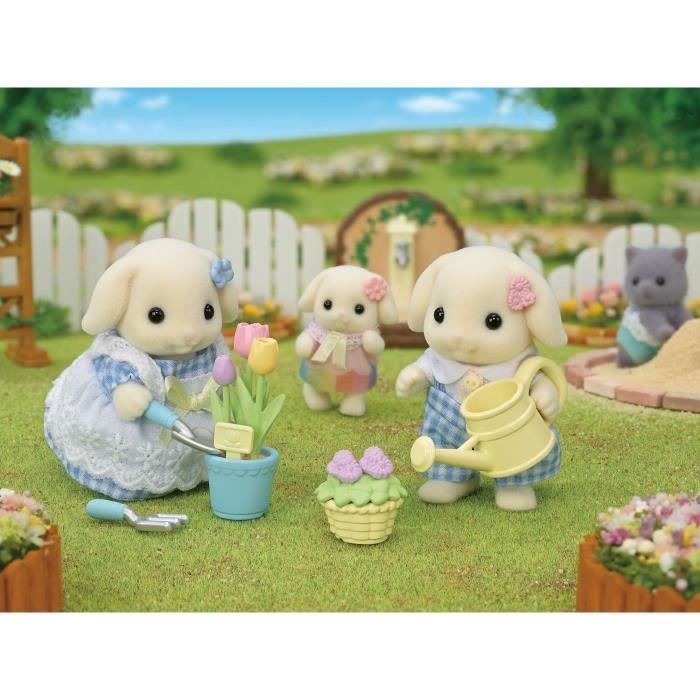 Doll - SYLVANIAN FAMILIES - Brother and Sister Lop Rabbit - Gardening - Articulated - Multicolored