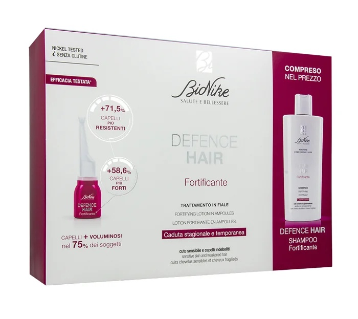 BIONIKE Bionike Defence Hair Bipack Shampooing redensifiant 200 ml + 21 flacons Chute de cheveux saisonnière et temporaire