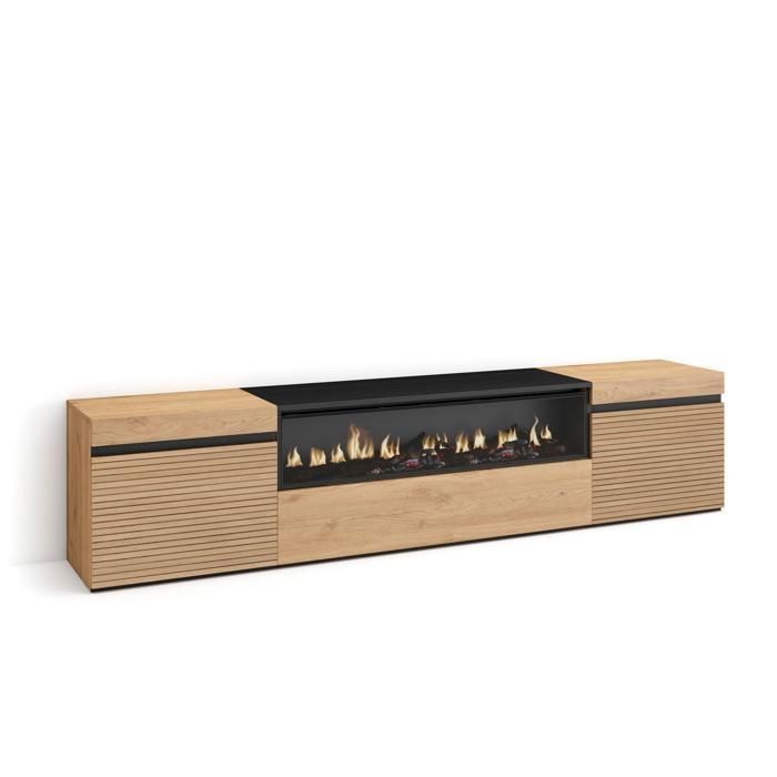 Meuble TV, Banc Télé, 200x35x45 cm, Pour les TV jusqu'à 80