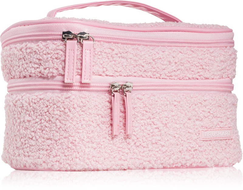 BrushArt Accessories Dvoslojna puhasta torbica za ličila z dvema predelkoma