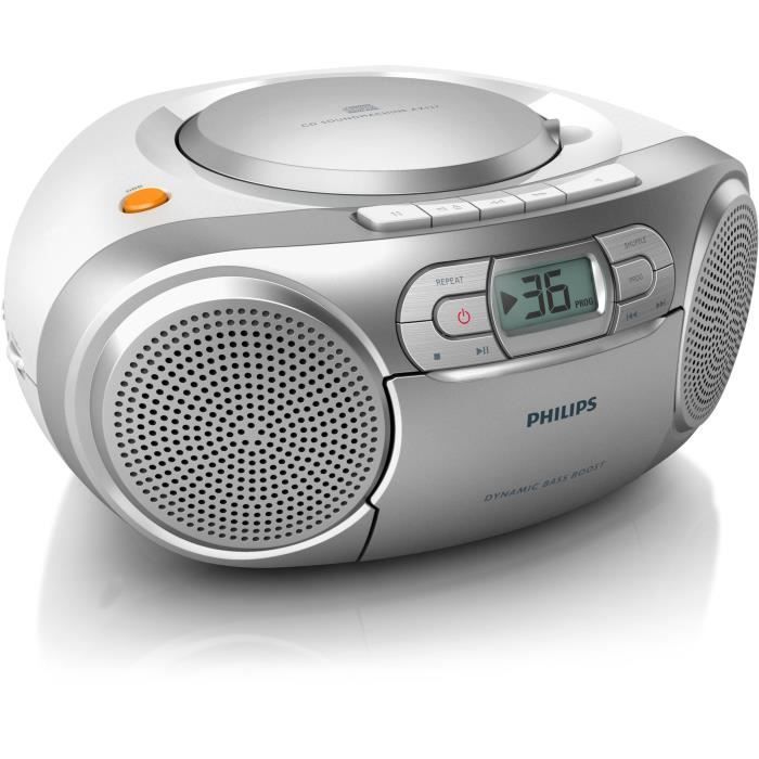 Radio Philips K7 con reproductor de CD y sintonizador FM