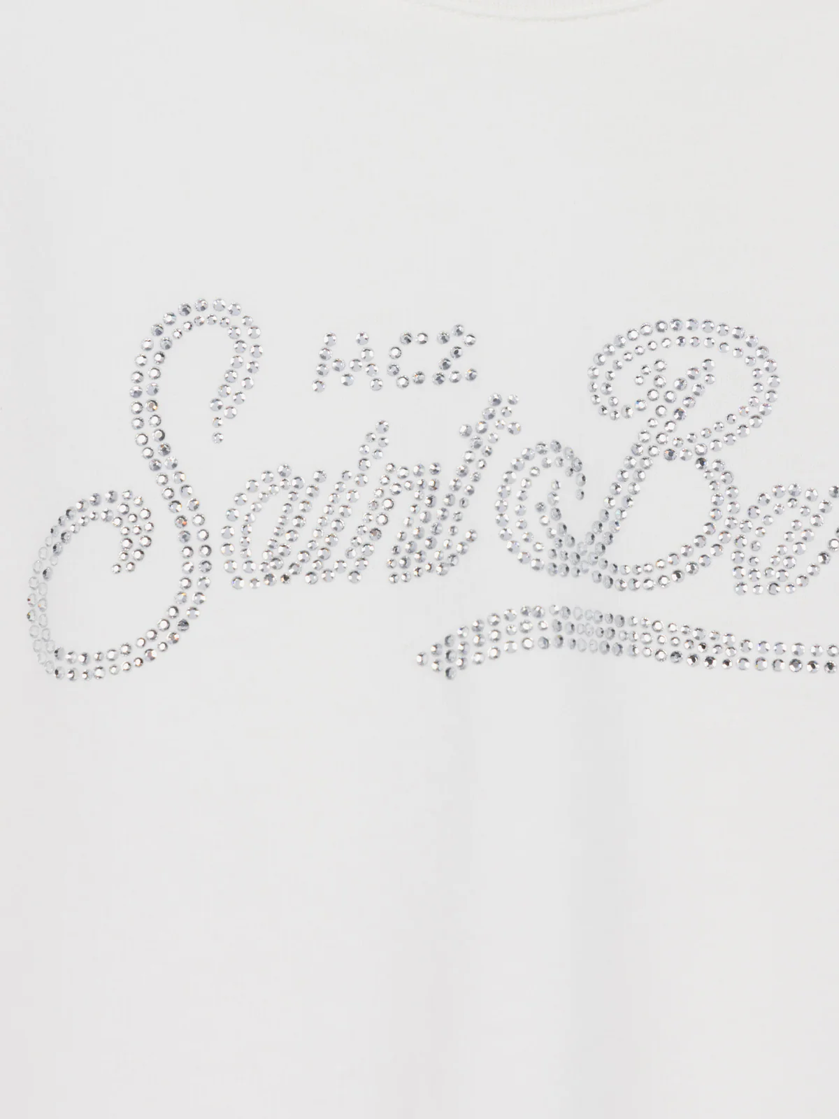 T-shirt bianca a maniche lunghe da bambina Penny con logo Saint Barth