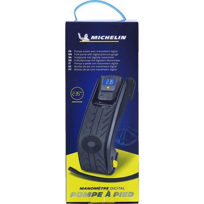 Pompe à pied à manomètre digital - MICHELIN - Précision 0.05 bars jusqu'à 7 bars.