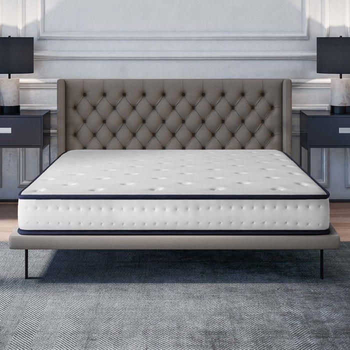 UPSILON Matras 120x190 cm - Adaptief traagschuim - 7 zones - Blauw latex + HR - Optimaal comfort - Evenwichtig - Hypoallergeen