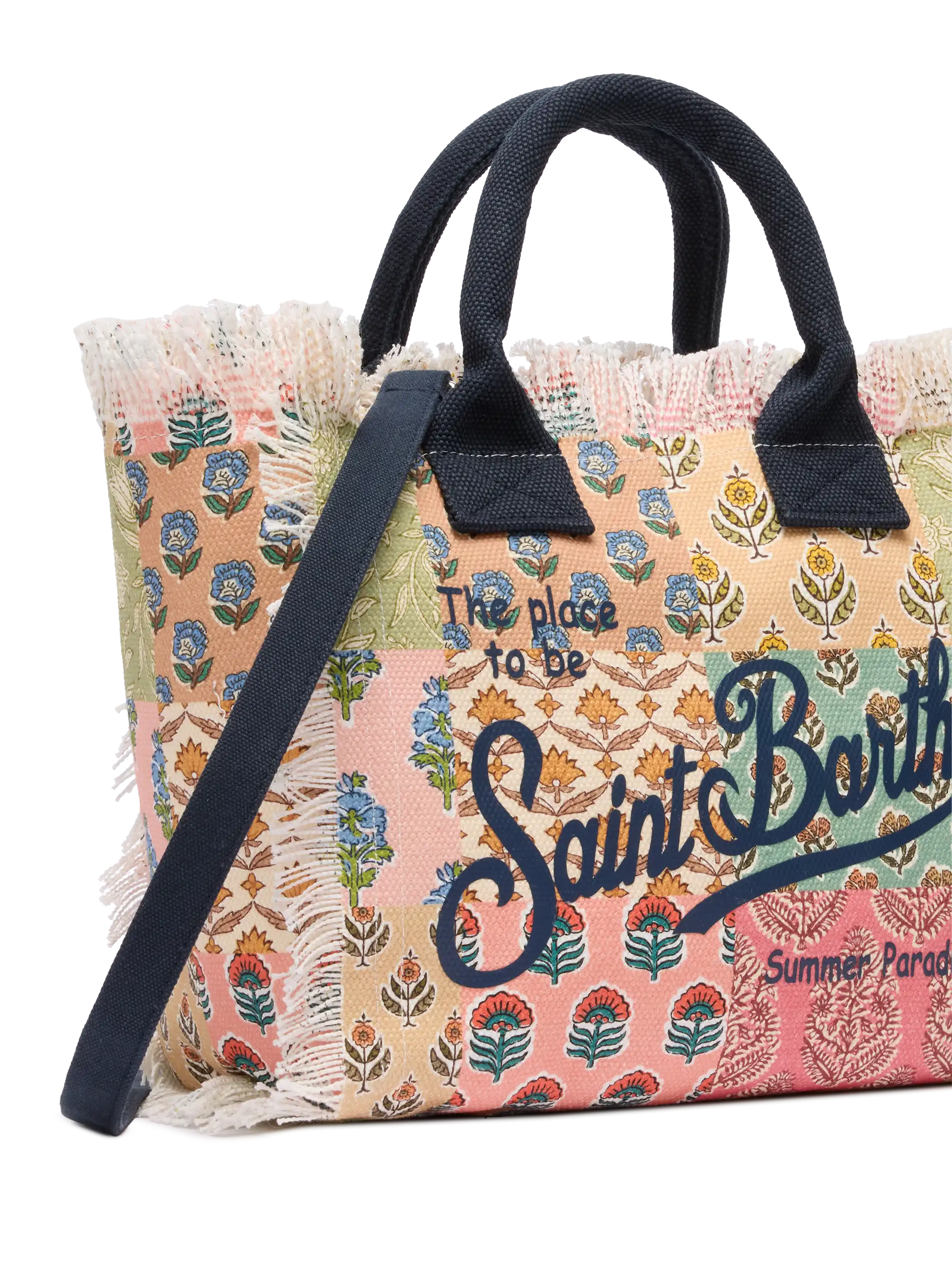 Colette Baumwolltasche mit floralem Aufnäher