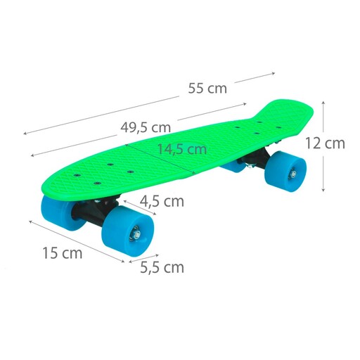  Skateboard PVC με ρόδες Cbgames 55cm
