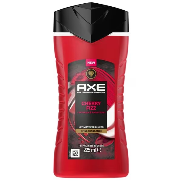 „Axe Fine Fragrance“ vyšnių putojančio skonio dušo želė, 225 ml