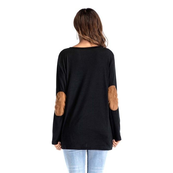 Sudadera de talla grande para mujer - INSFITY - Otoño - Negra