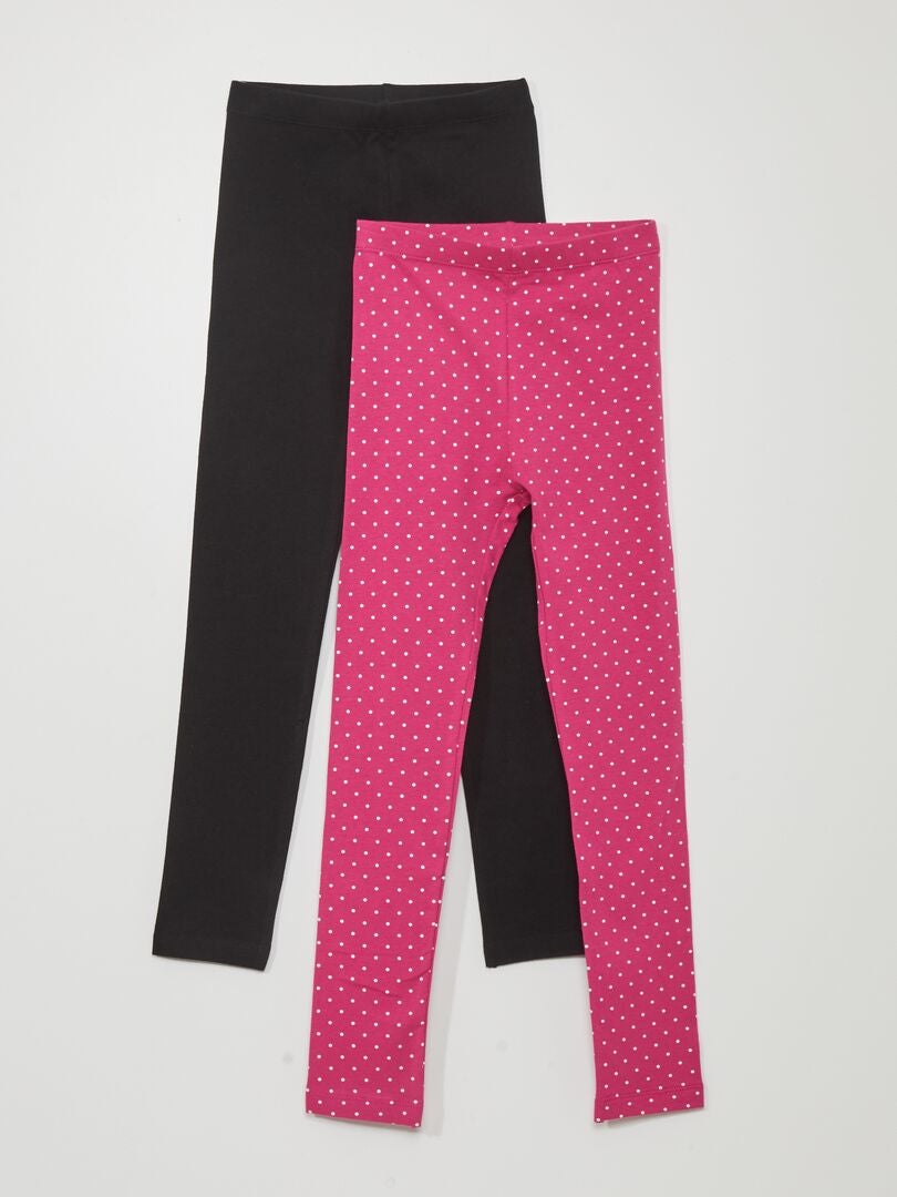 Conjunto de 2 leggings de punto de 2 piezas - ROSA