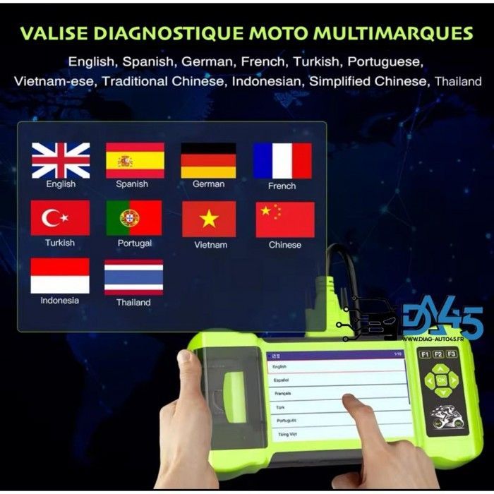 MALETÍN DE DIAGNÓSTICO PARA MOTOCICLETAS MULTIMARCA