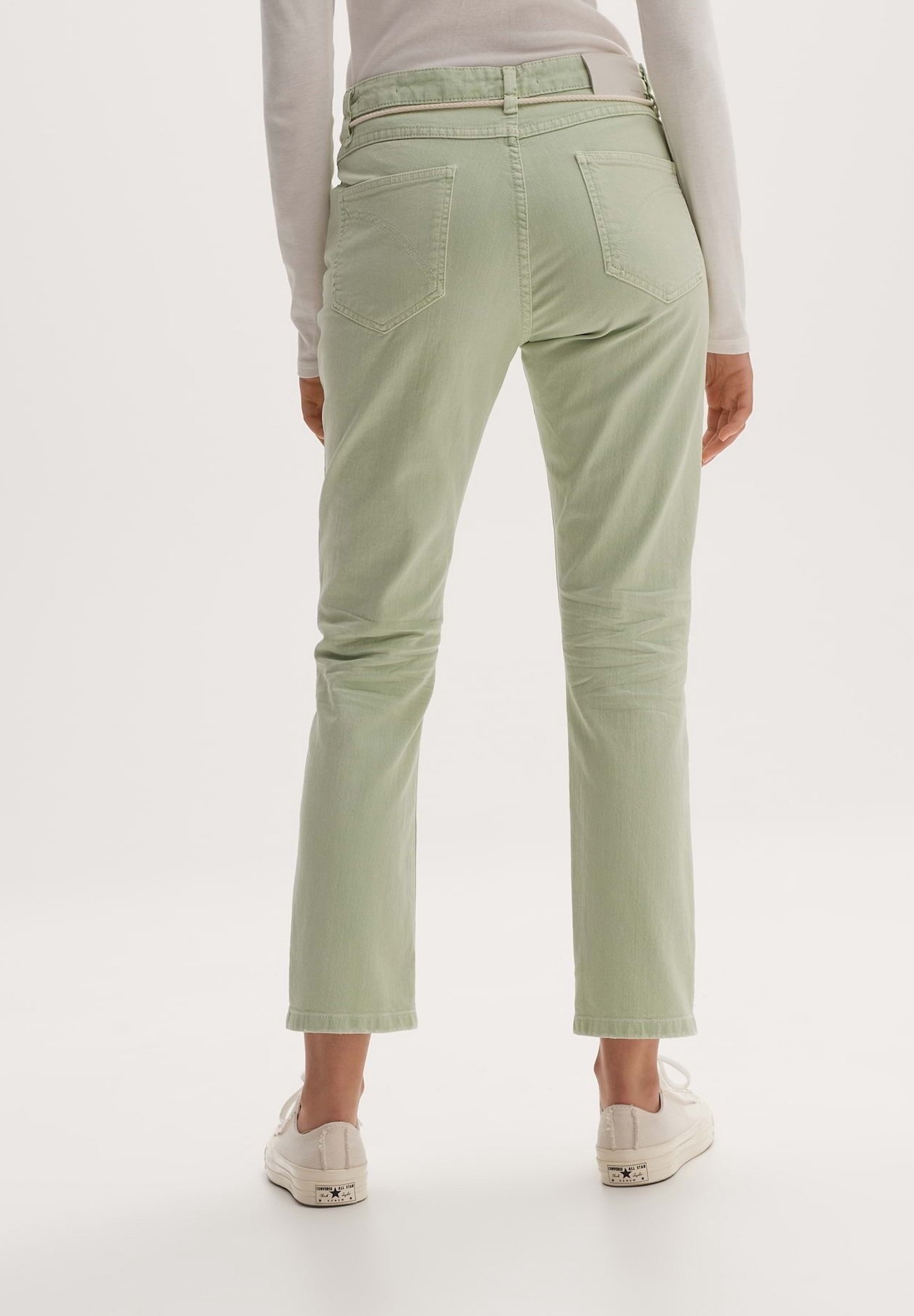 Jeans OPUS Slim fit - verde chiaro