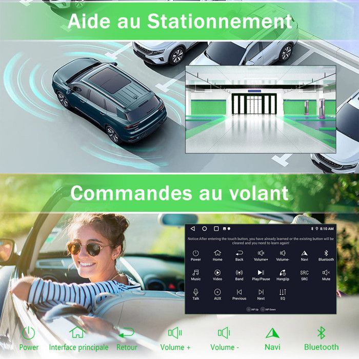 Autorradio AWESAFE Android 13 de 2 GB + 32 GB para Peugeot 207 (2006-2015) con CarPlay, Android Auto, pantalla táctil de 9