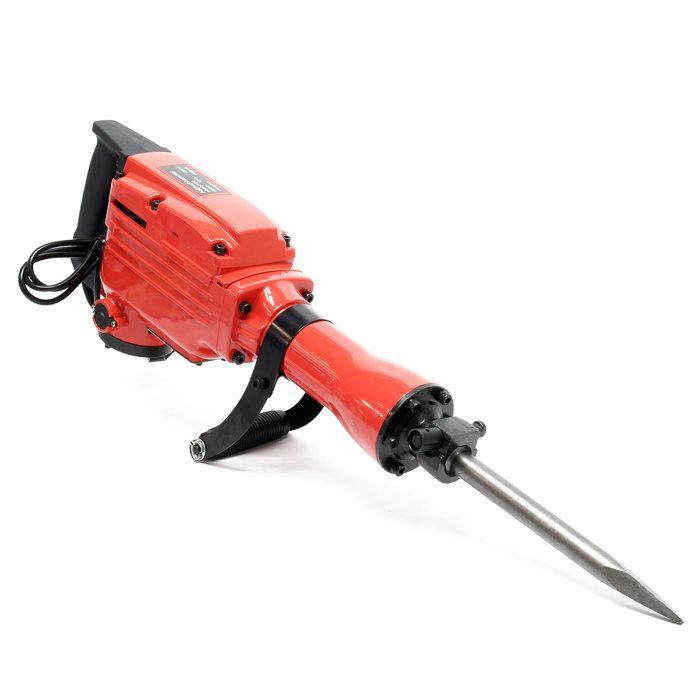 Wiltec Marteau de démolition 1700 W – 760 x 180 x 310 mm – 1900 tr/min – Avec burins et autres accessoires – pour Béton Pierre natur