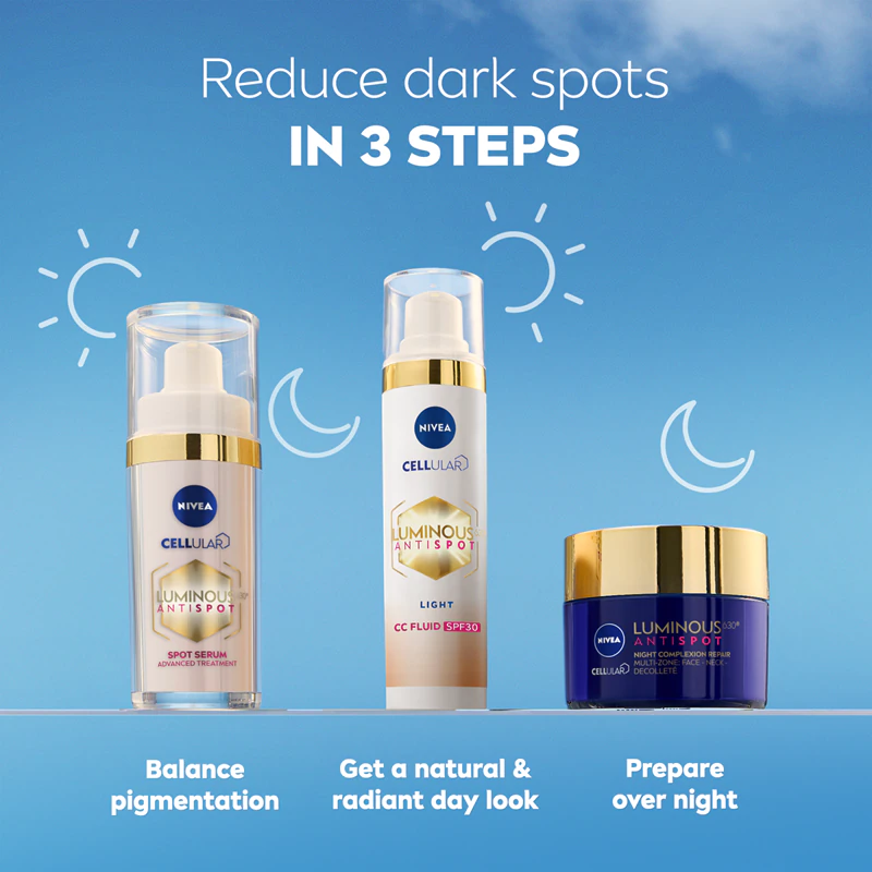NIVEA Luminous 630 rozjasňujúci CC krém proti akné SPF 30