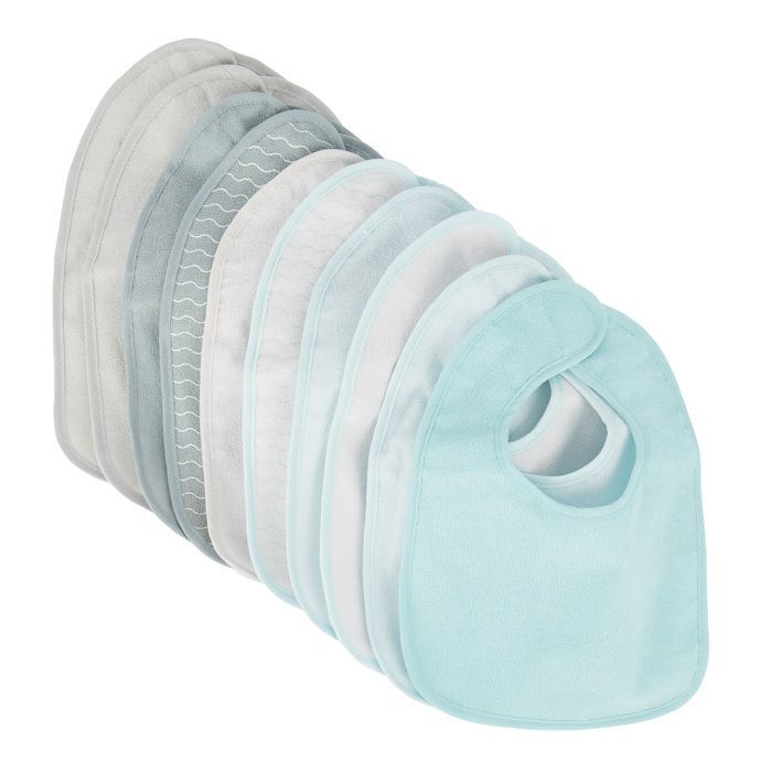 Bieco Baby Bib Set - 10x Waterproof Baby Bibs - Newborn Bib Set - Baby Bibs, Infant Bibs, Waterproof Bibs