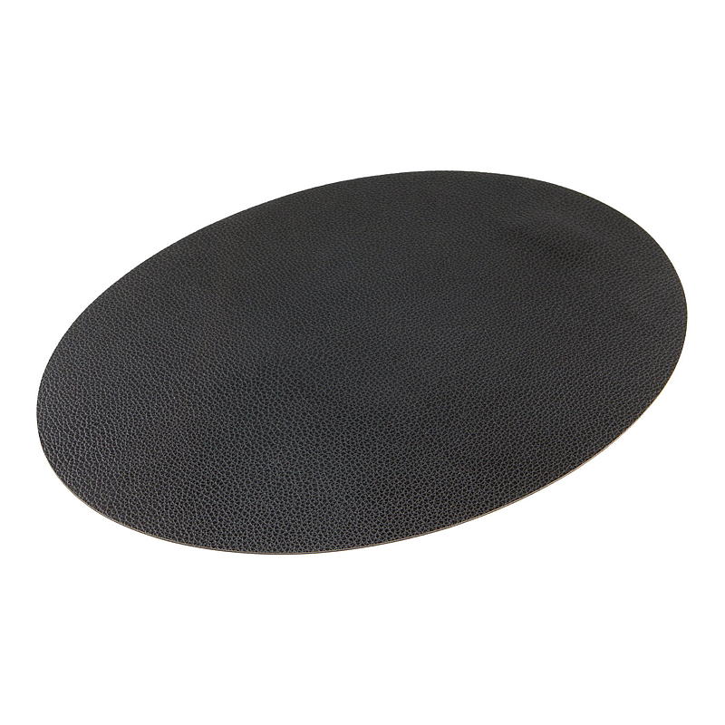 Hjemmedækserviet 33x43 cm oval sort