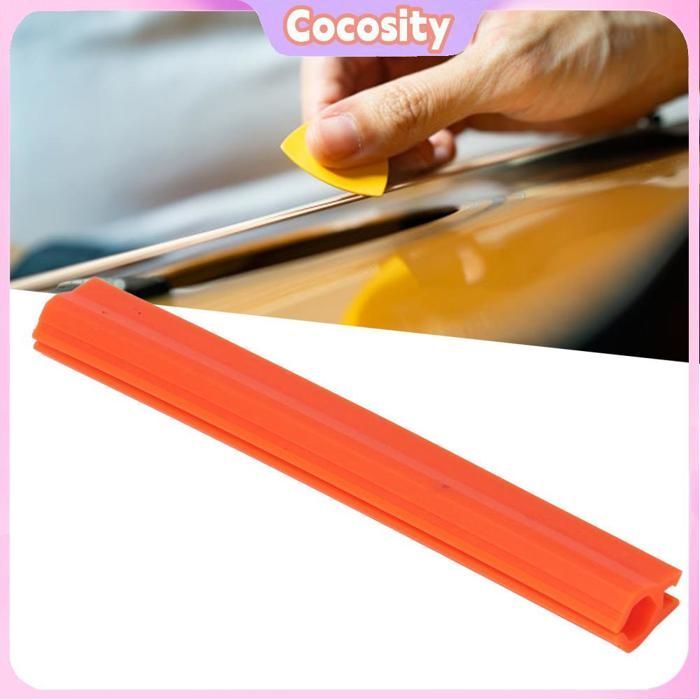 Soporte de goma antideslizante para púas de guitarra y bajo, color naranja, para micrófono o atril.