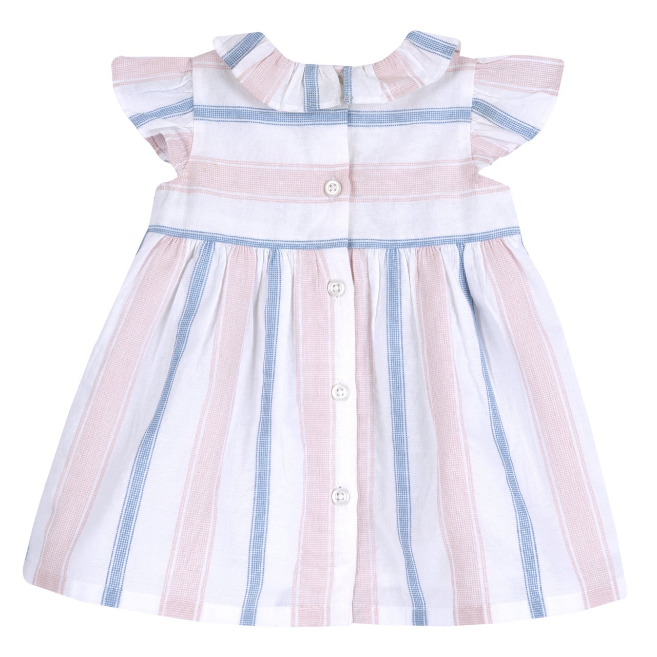 Rosa-blau gestreiftes Kleid