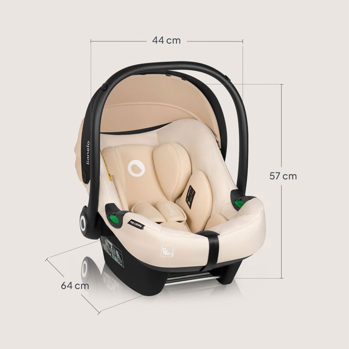 Cadeira auto LIONELO Astrid i-Size (40-87 cm) com base ISOFIX - ADAC - Cadeirinha infantil - Leve - Verde