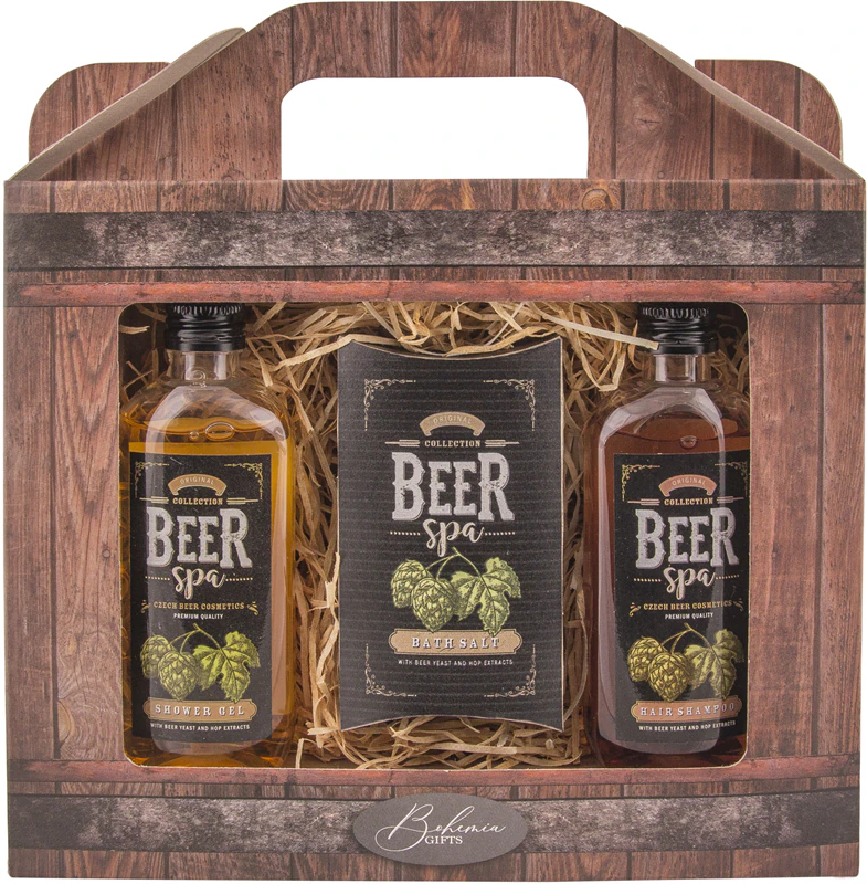 Conjunto de presente Bohemia Gifts & Cosmetics Beer Spa para banho masculino