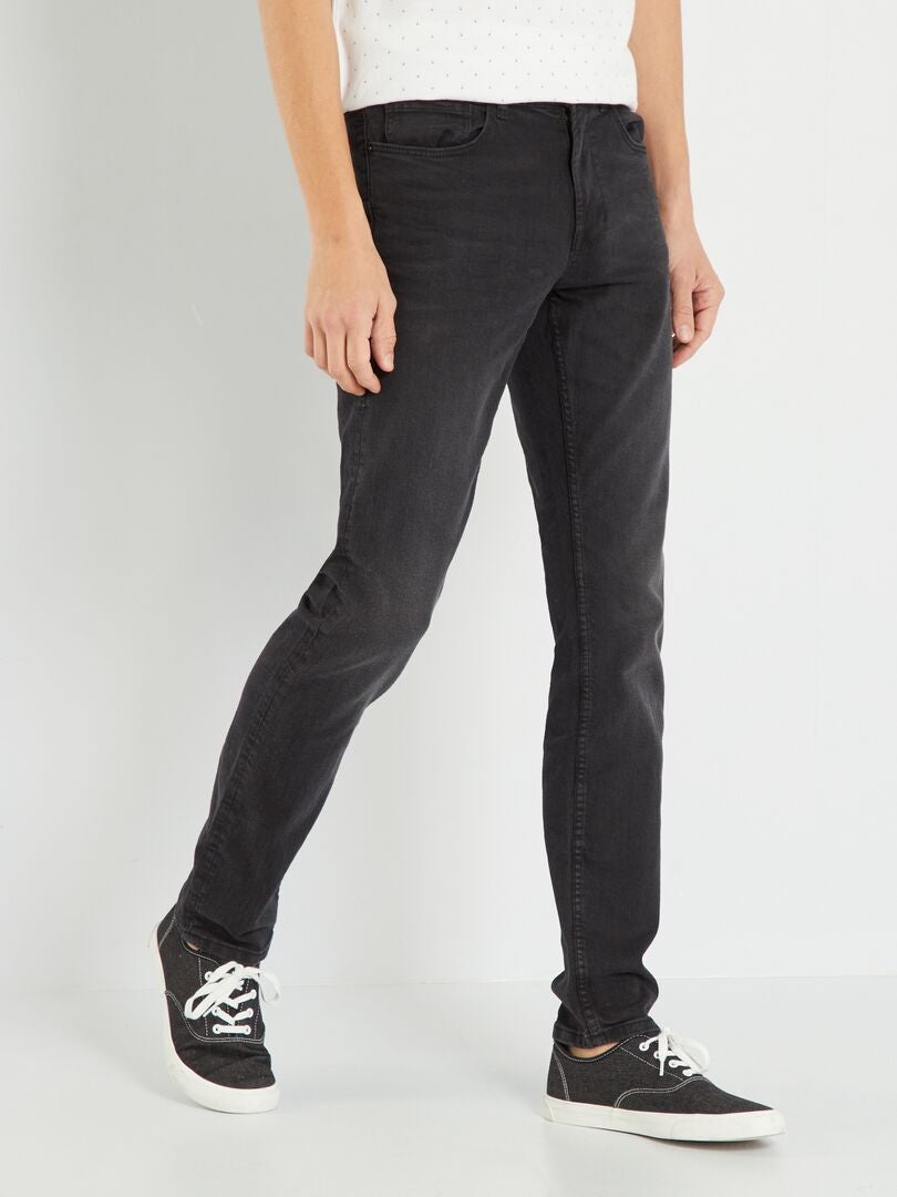 Calça jeans slim - tamanho 32 - cinza
