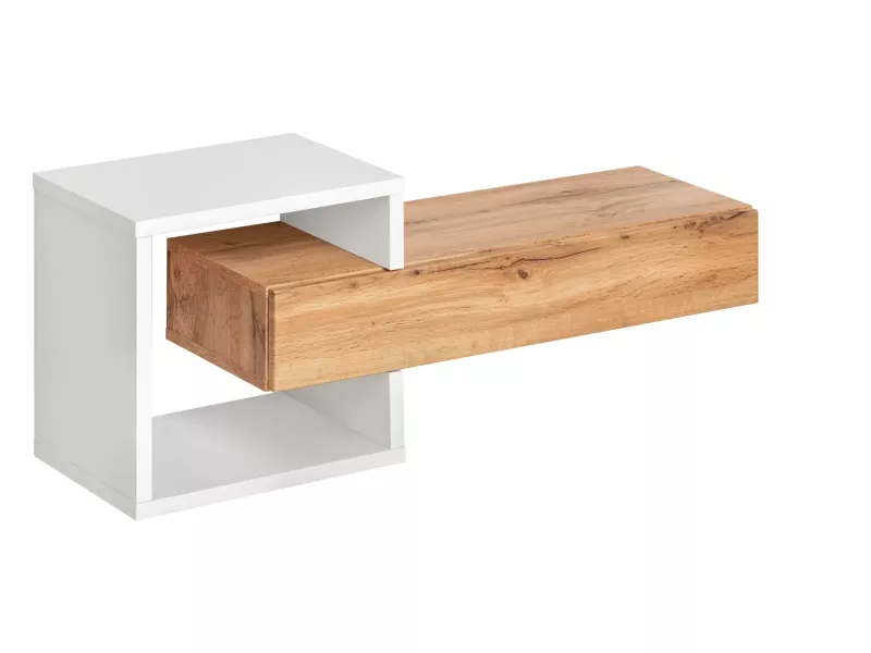 Konsola wisząca EASY 100x40 dąb wotan/biała