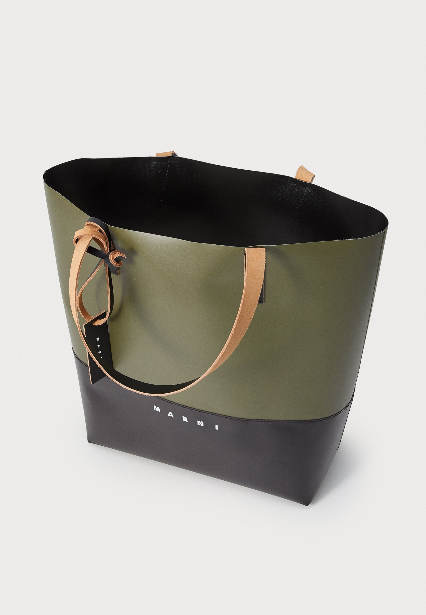 Sac cabas unisexe Marni TRIBECA - sauge foncée/noir