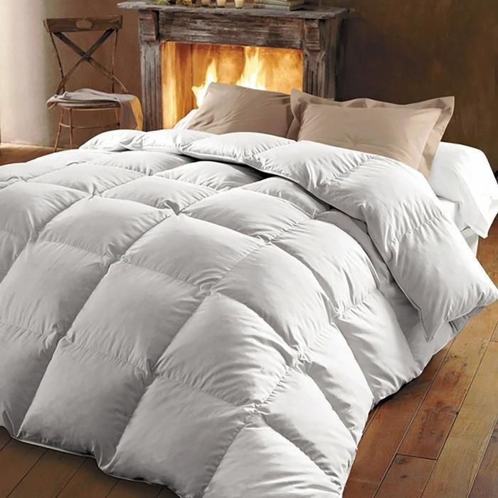ALPES BLANC - Edredón de plumas naturales 360 g/m² - 140 x 200 cm - Cálido y transpirable - Fabricado en Francia - Relleno nuevo