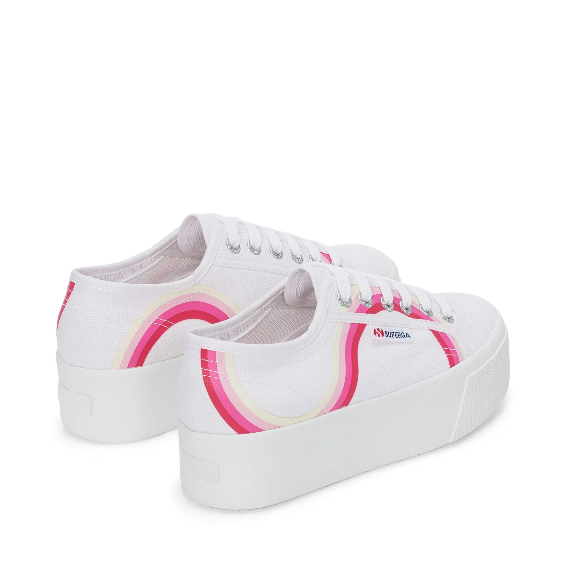 2790 ROUND STRIPES-WHITE-SHADED PINK