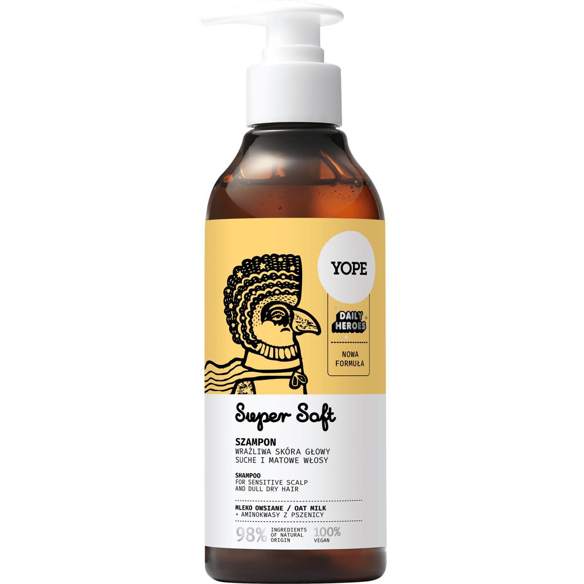 Yope Přírodní šampon pro normální vlasy 300ml Ovesné mléko