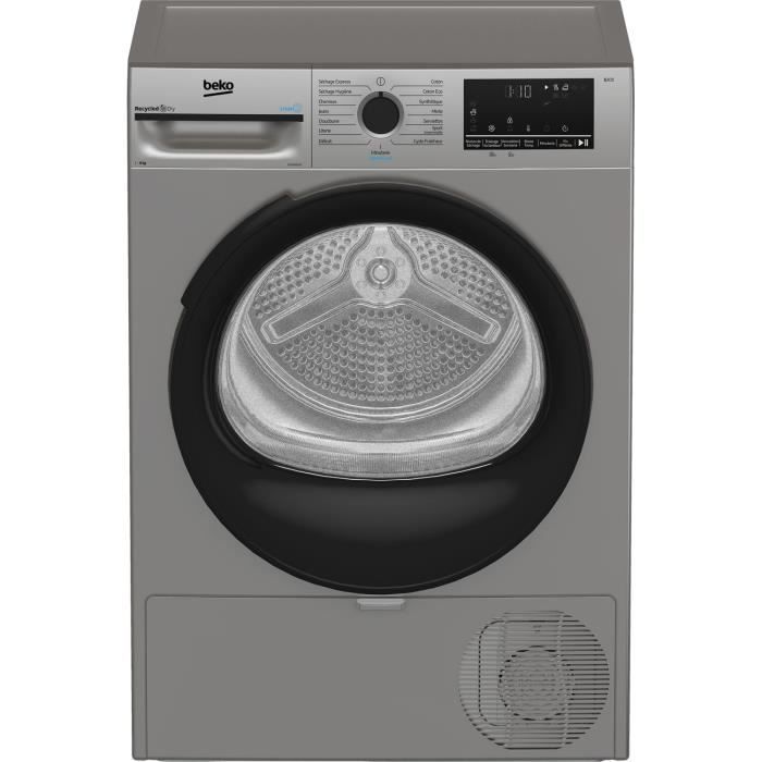BEKO D3H28E93S Eco Sense warmtepompdroger - 8 kg - B60cm - Zilver