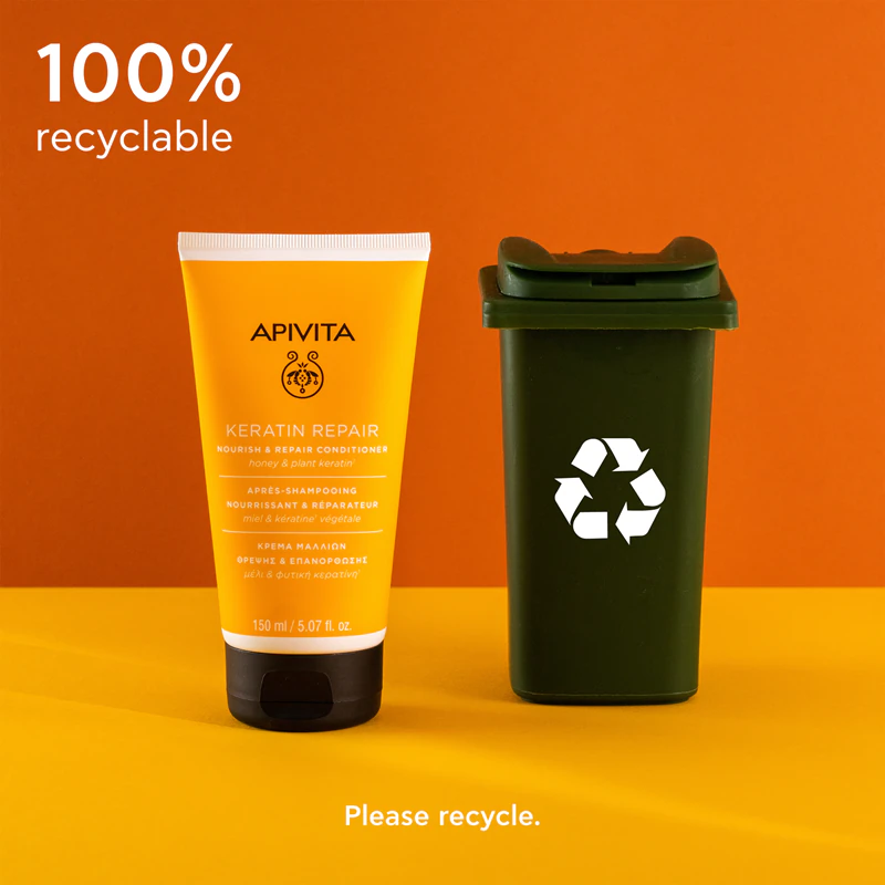 Apivita Keratin Repair Nourish Repair Conditioner – regenerierender Conditioner mit Keratin für trockenes und geschädigtes Haar